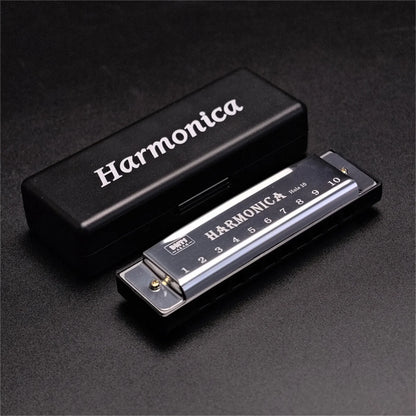 Miwayer 10 Holes Harmonica Key of C ,  Colorful Metal Shell  with Case for Beginner Students Kids Gift with Case Beauty World Shop