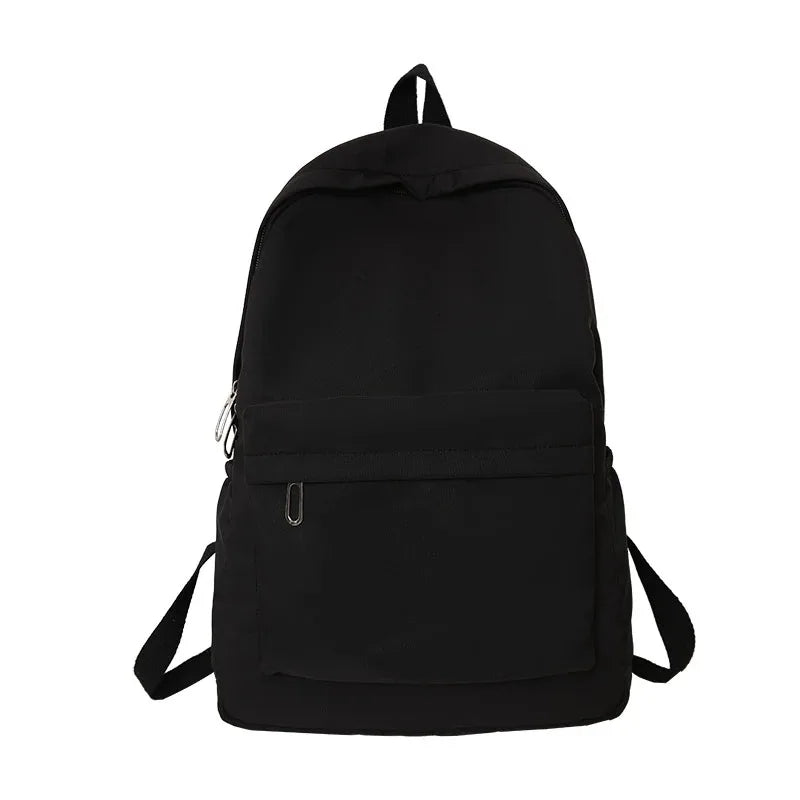 Lightweight Solid Color Backpack for High School Students Multifunctional Casual Bag School Travel Daily Use Simple Design Beauty World Shop