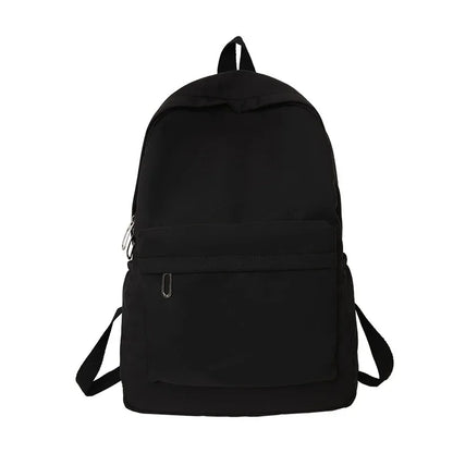 Lightweight Solid Color Backpack for High School Students Multifunctional Casual Bag School Travel Daily Use Simple Design Beauty World Shop