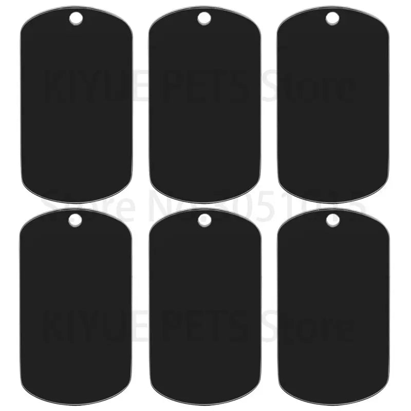 10 Pcs Blank ID Tag Stainless Steel Military  Name Plate Keychain For DIY Accessories Custom Logo Name Women Men Keychain Ring