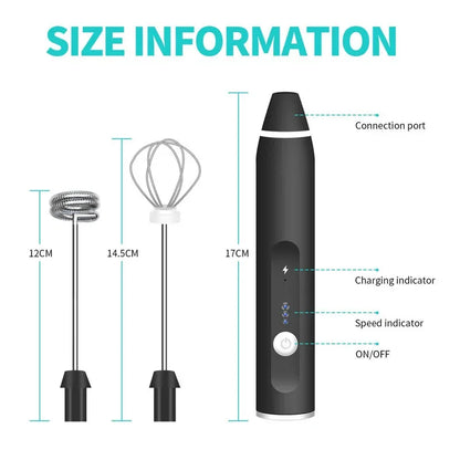 Portable Electric Milk Frothers Handheld Blender USB Mini Coffee Maker Whisk Mixer Cappuccino Cream Egg Beater Food Blender Beauty World Shop