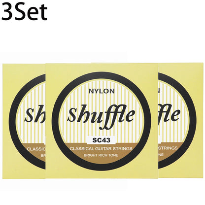 6 Pcs Strings Classical Guitar Strings Black Clear Nylon Guitarra Strings Sliver Plated Copper Wound String Guitar Accessories Beauty World Shop
