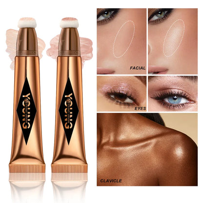 Multifunctional Liquid Blush Face Contour Highlight Eye Shadow Stick durable waterproof silky all-in-one creamy texture Beauty World Shop