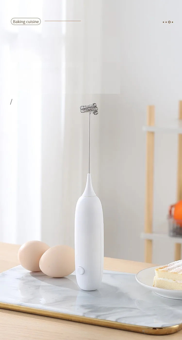 1PC Battery Model Handheld Egg Beater Froth Mixer Kitchen Automatic Coffee Milk Foaming Mixer Kitchen Whisk Tools Beauty World Shop
