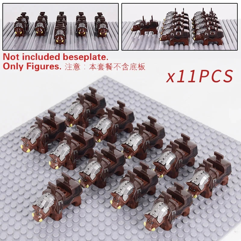 Medieval Military Sets Cavalry Figures War Horse Animals Building Blocks Parts Knight Weapons Accessories Toys for kids gifts Beauty World Shop