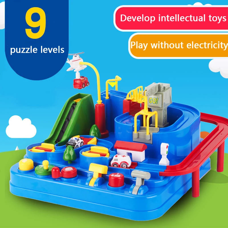 Racing Rail Car Model Educational Toys Children Track Adventure Game Brain Mechanical Interactive Train Animals Space Rocket Toy Beauty Fashion