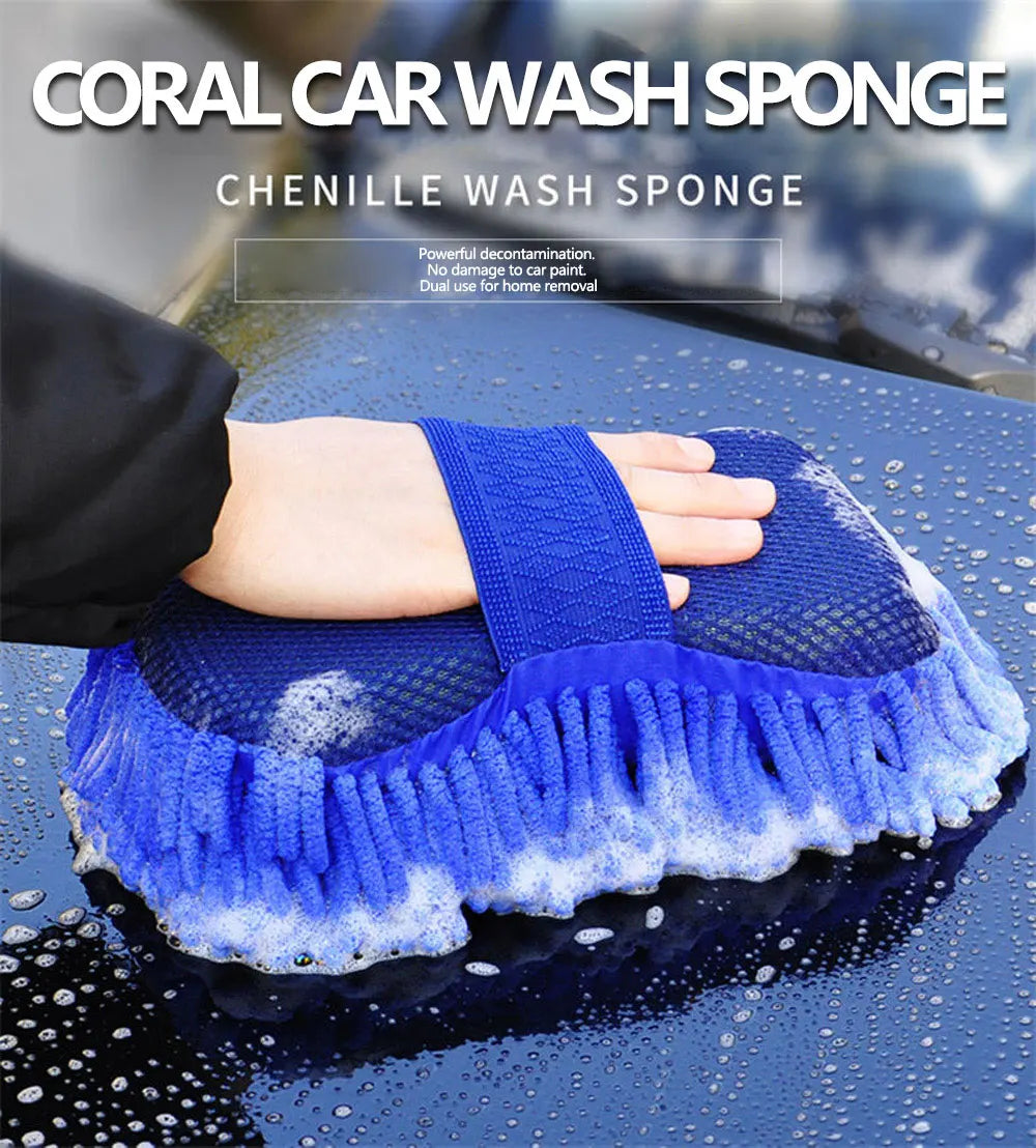 High-Quality Auto Cleaning Sponge Brush For Car Wheel Tire Wash Wipe Water Suction Sponge Pad Wax Polishing Tyre Brushes Tools Beauty Fashion