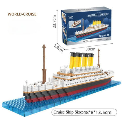4000+Pcs Titanic Model Cruise Ship Building Blocks MOC Boat Bricks Collection DIY Construction Toys for Children Gift Beauty World Shop