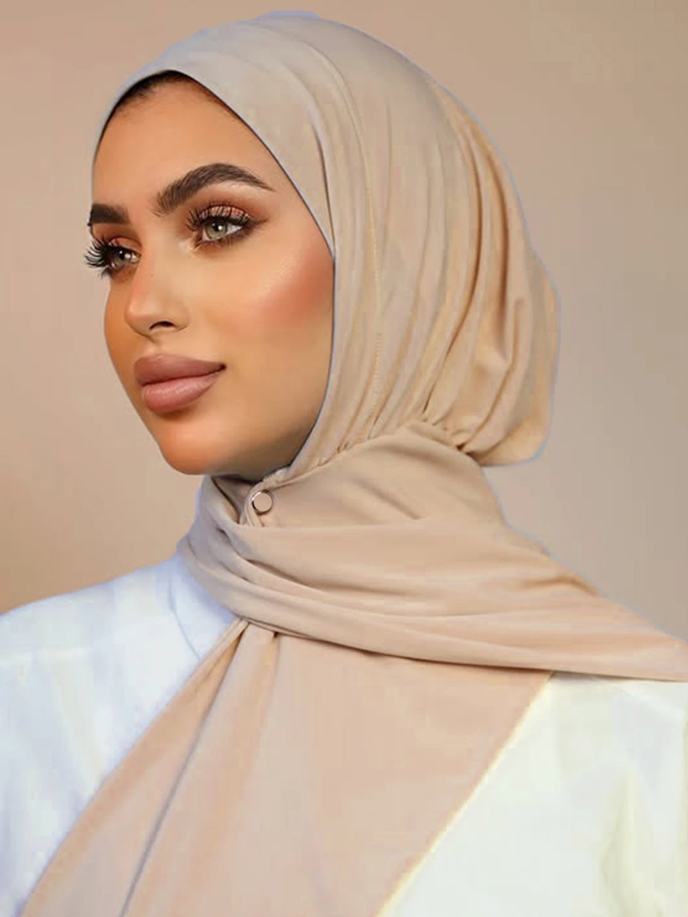 Instant Hijab with Button Ready to Wear Muslim Women Scarf Full Cover Head Wraps Islam Turban Caps Turbante Mujer Beauty World Shop