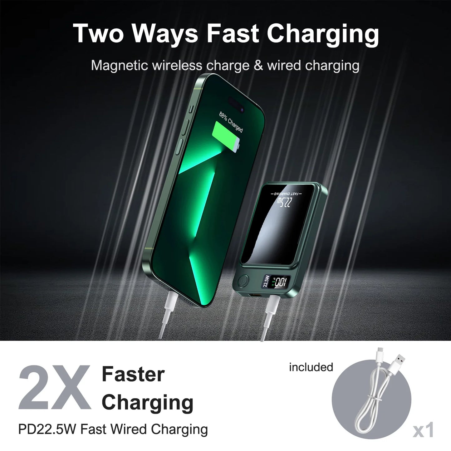 Magnetic Power Bank Wireless 10000Ah Portable 22.5W Fast Charging LED Digital For magsafe For iPhone 17 16 15 Por Max PowerBank Beauty World Shop