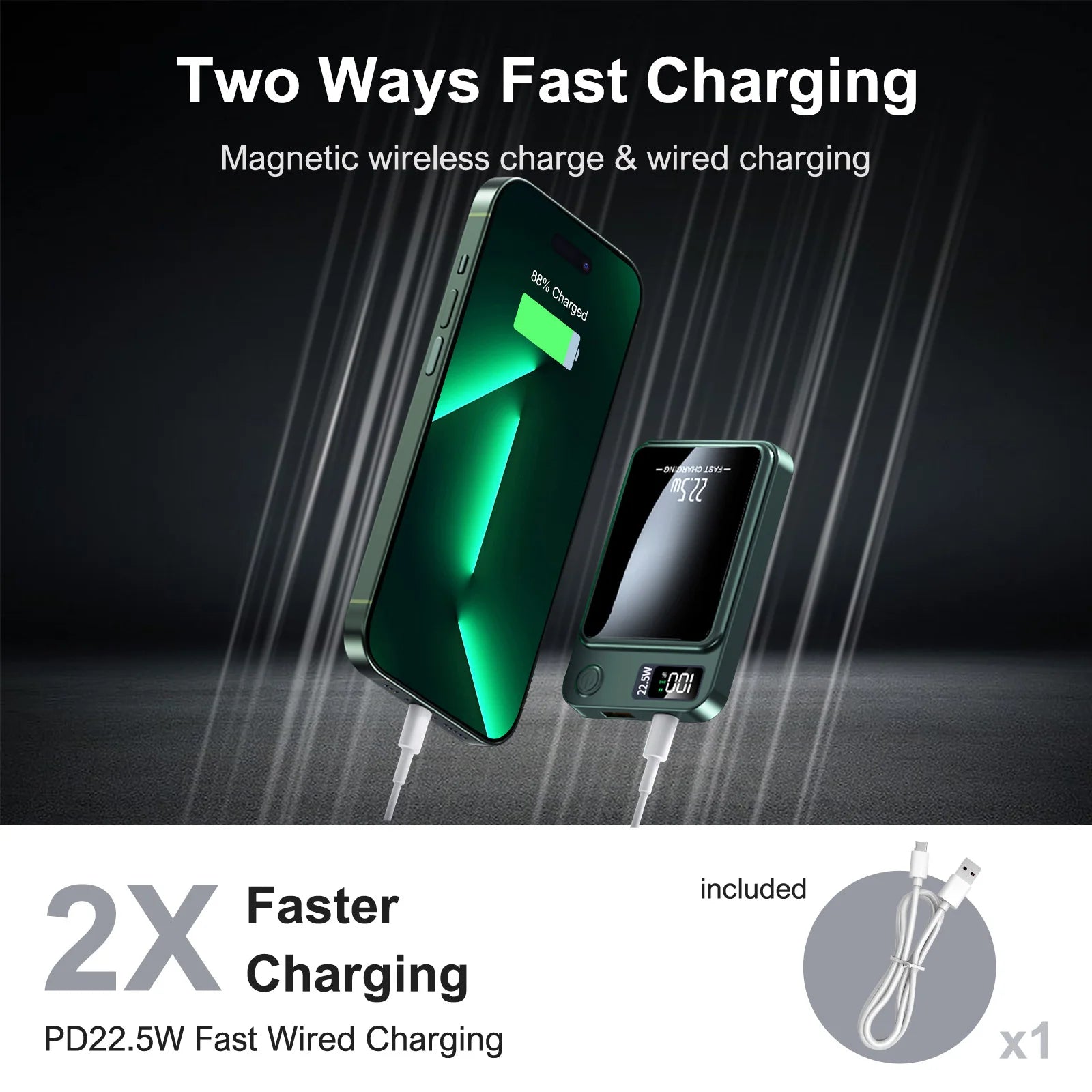 Magnetic Power Bank Wireless 10000Ah Portable 22.5W Fast Charging LED Digital For magsafe For iPhone 17 16 15 Por Max PowerBank Beauty World Shop