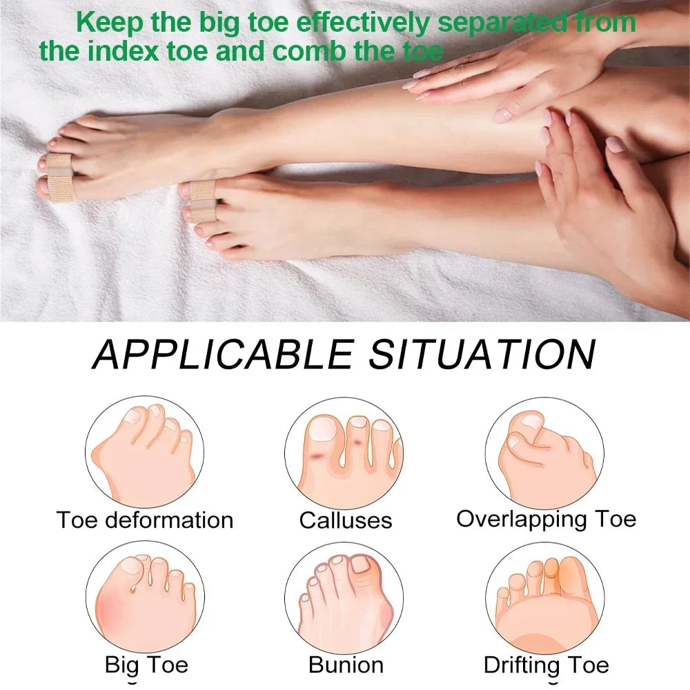 Gel Bunion Toe Separator W/Fabric Lining for Big Toe,Silicone Toe Spacers Breathable Toe Corrector Protector for Overlapping Toe Beauty Trend Shop