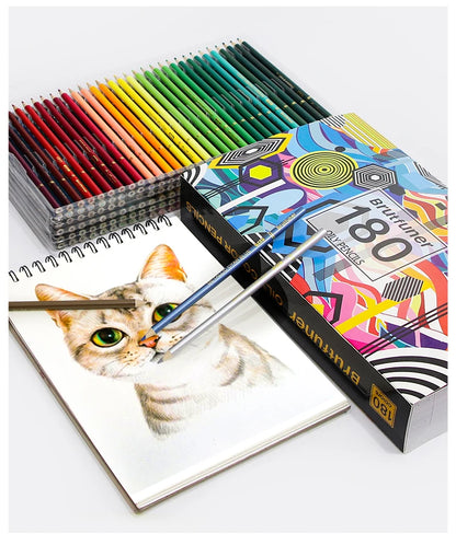 Brutfuner 48/72/120/150/160/180Colors Pencils Professional Oil Wood Soft Watercolor Pencil For School Draw Sketch Art Supplies Beauty World Shop