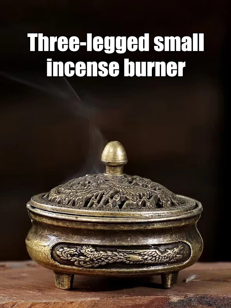Longfeng Fingertip Stove, Three-Legged Small Incense Burner, Non-Stick Powder Tray, Creative Aromatherapy Burner 1PC Beauty World Shop