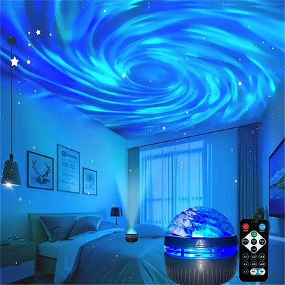 LED NightLights Galaxy Projector Remote Control 5V USB Rechargeable Starry Sky Lamp DMX Sound Active 7 Modes for Kids Room Decor Beauty World Shop