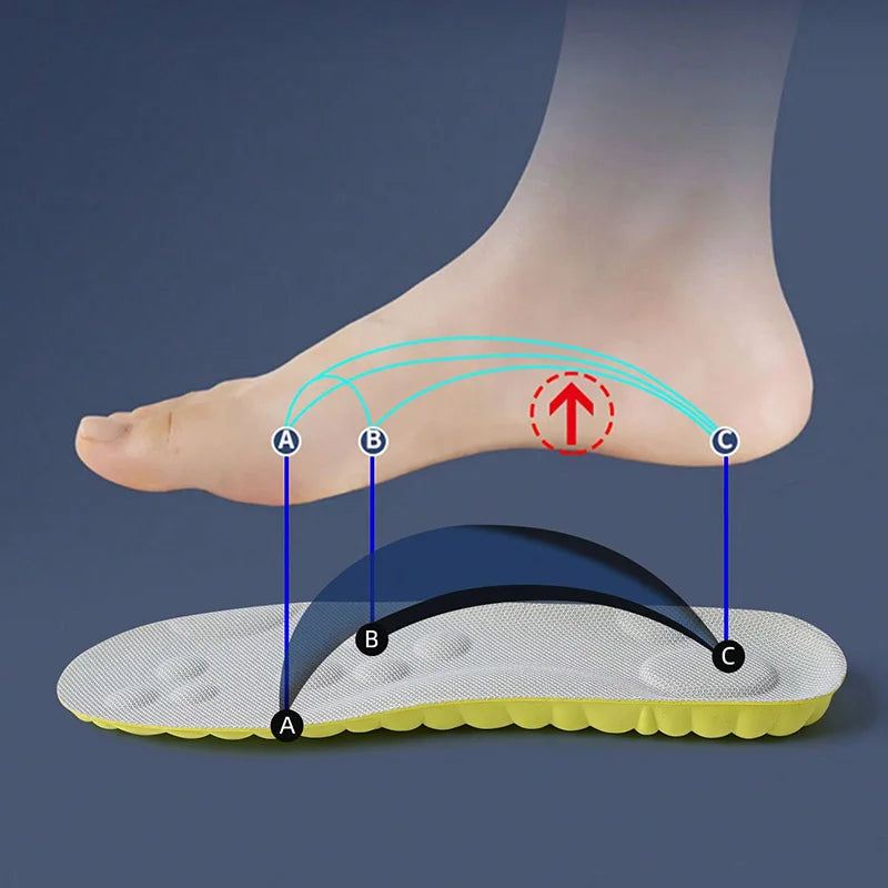 1Pair/2Pairs/4Pairs High Elasticity Latex Sport Insoles Soft Shoe Pads Arch Support Orthotic Insoles Breathable Deodorant Insole Beauty World Shop