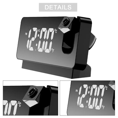 Advanced Digital Alarm Clock with 180 Degree Ceiling Projector and LED Display Perfect for Bedroom and Office Use Beauty World Shop