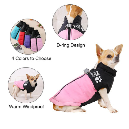 Warm Winter Pet Clothes Windproof Dog Jacket Coat For Small Big Dogs Labrador Costume French Bulldog Golden Retriever Outfits