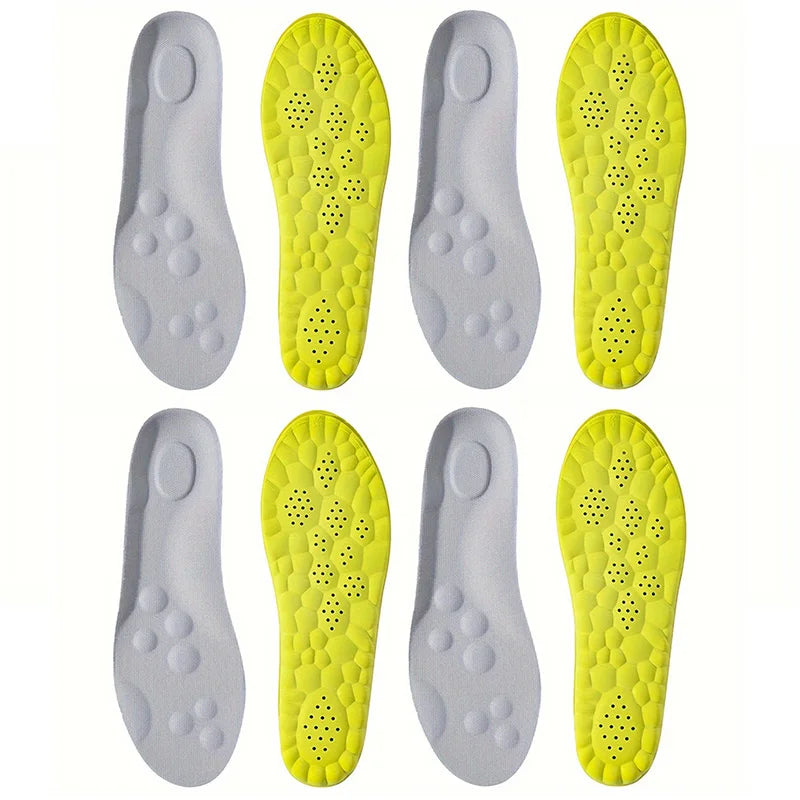 1Pair/2Pairs/4Pairs High Elasticity Latex Sport Insoles Soft Shoe Pads Arch Support Orthotic Insoles Breathable Deodorant Insole Beauty World Shop