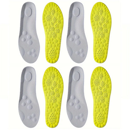 1Pair/2Pairs/4Pairs High Elasticity Latex Sport Insoles Soft Shoe Pads Arch Support Orthotic Insoles Breathable Deodorant Insole Beauty World Shop