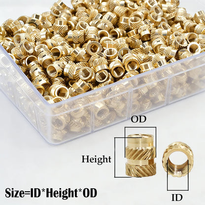 M2 M3 M4 M5 M6 Threaded Heat Set Insert Tool for 3D Printing Components Loptop Plastic Part Soldering Iron Tip Brass Knurled Nut Beauty World Shop