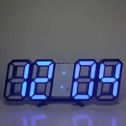 Purchase Products Clock 3D LED Digital Alarm Clock Wall Clock Time/date/temperature For Home/kitchen/office Clocks Decor Garden Beauty World Shop