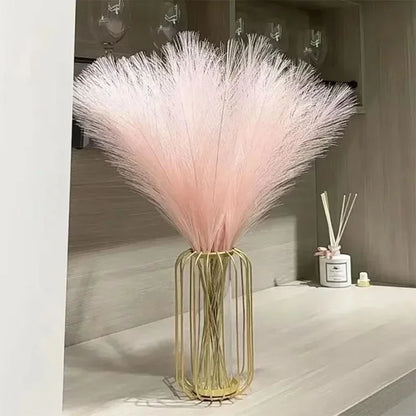 10PCS Artificial Pompous Grass Pompass Branches Fake Fluffy Stems Plants Vase Filler for Home Boho Decor Flower Arrangement Beauty World Shop