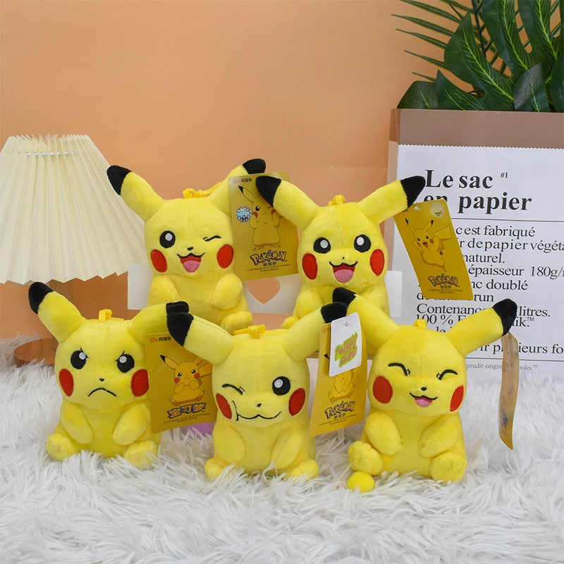 Pikachu Plush Keychain Cartoon Toys Charmander Psyduck Squirtle Snorlax  Doll Kids Kawai Toy Gift 12Cm Beauty World Shop