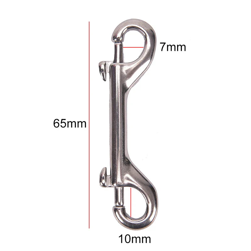 65mm 90mm 100mm 115mm Double Ended Scuba Diving Hook Stainless Steel Eye Bolt Snap Hook Quick Draw Link Carabiner Beauty Trend Shop