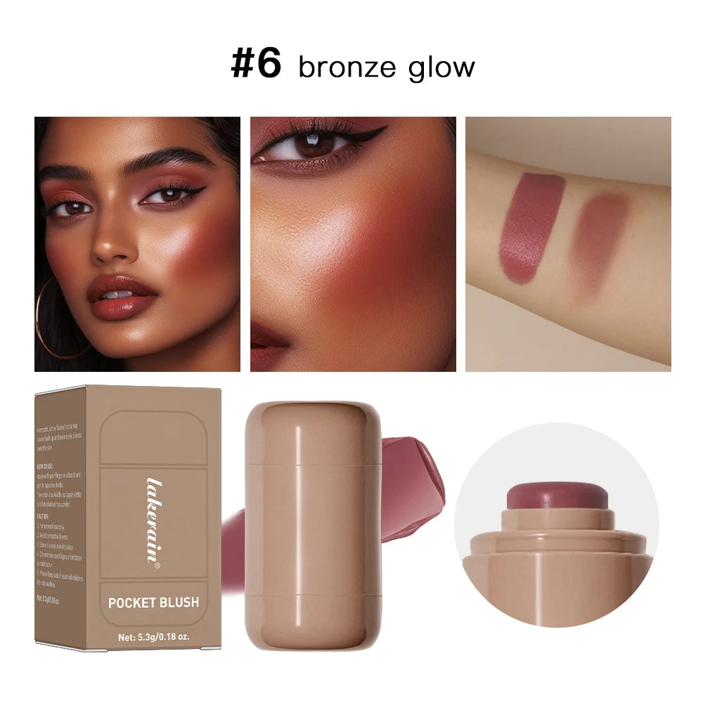 3-in-1Blush Stick Lasting Brightens Facial Cheek Stick Moisturizing Flash Lip Gloss Makeup Lip Gloss Face Rouge Beauty World Shop