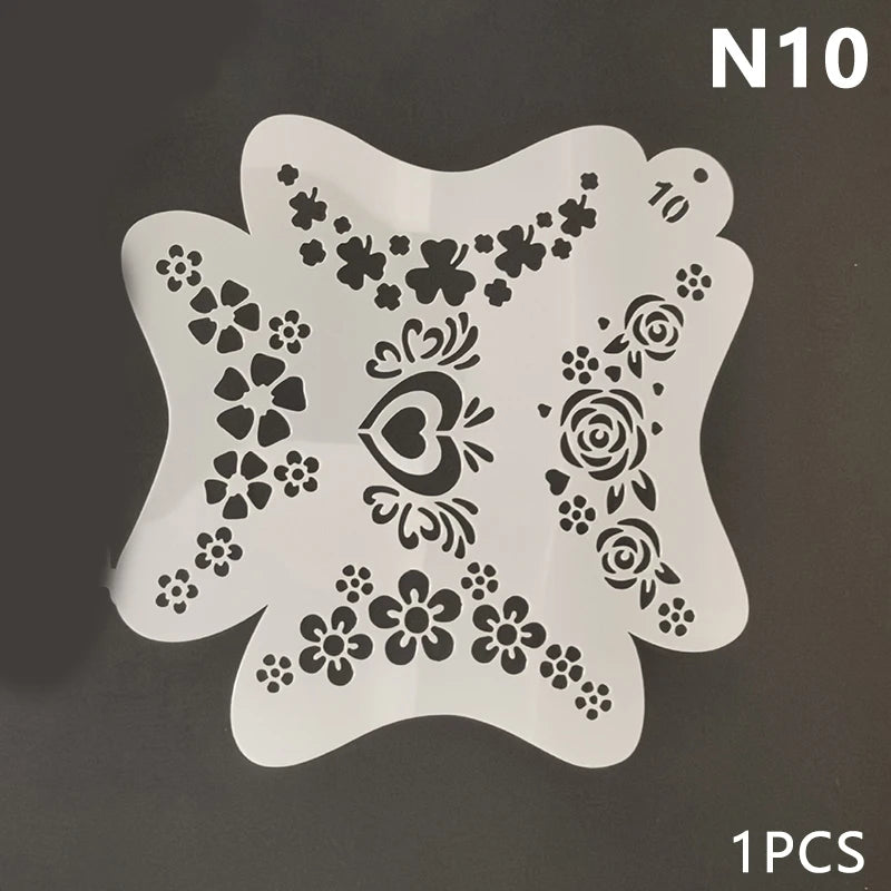 Stencils For Body Painting Face Art Stamps Temporary Tattoos Reusable Stencils Plastics Beauty World Shop