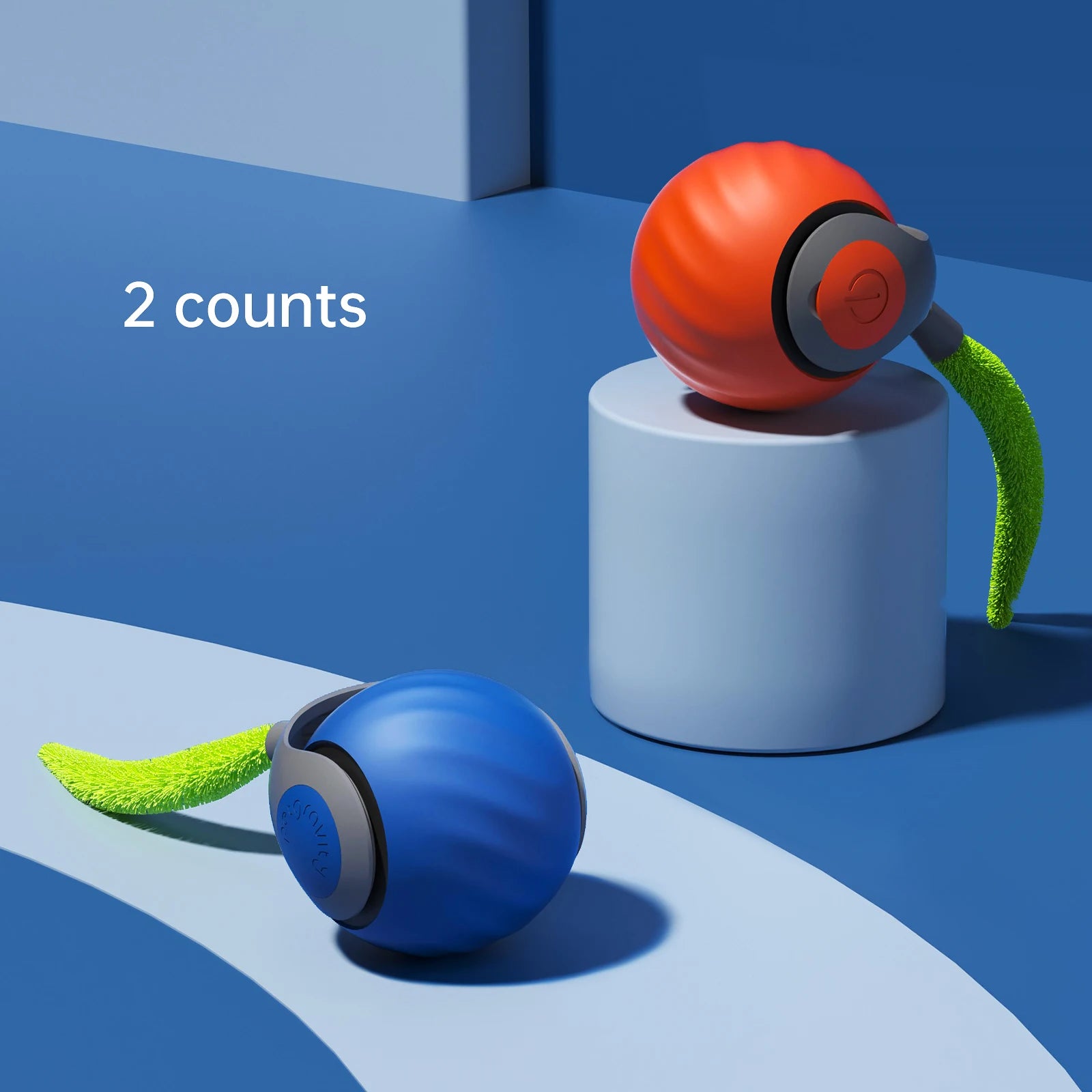 Intelligent Speedy Tail 2.0, Automatic Moving Cat Toy Ball with Tail, Smart Interactive Cat Toy Ball, Two Speed Adjustment Beauty World Shop