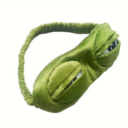 3D Sad Frog Sleep Mask Natural Sleeping Eyeshade Cover Shade Eye Patch Women Men Soft Portable Blindfold Travel Eyepatch Beauty World Shop