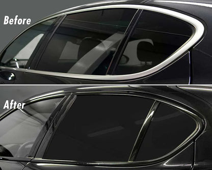 3/5/7/10CM Glossy Black Vinyl Stripes Chrome Delete Vinyl Window Trim Film For Car Interior Hood Roof Pillar Beauty World Shop