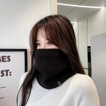 Winter Knitted Scarf Warm Cashmere Like Unisex Neck Warmer for Women Men Solid Color Snood Ring Scarf Fashion Thick Scarf Beauty Fashion