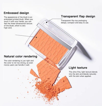Face Blusher Matte Natural Cheek Tint Brighten Face Pink Red Face Contouring Cosmetics Blush Powder Soft Female Makeup Beauty World Shop