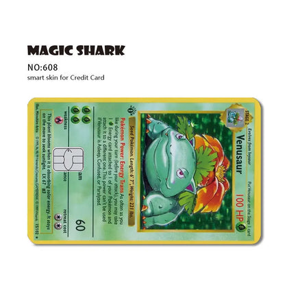 2025 New Pokemons Charizard Blastoise Bulbasaur Eevee Metwo Sticker Film Skin Cover for Credit Debit Card Beauty World Shop