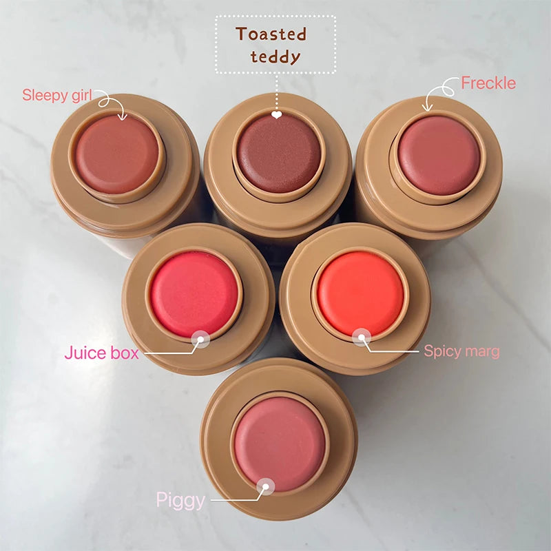 Brand skin Balm Jelly Bean Lip Gloss Spicy Marg Juice Box Pocket Blush Stick Non-fading Waterproof Blusher Moisturizing Lipstick Beauty World Shop
