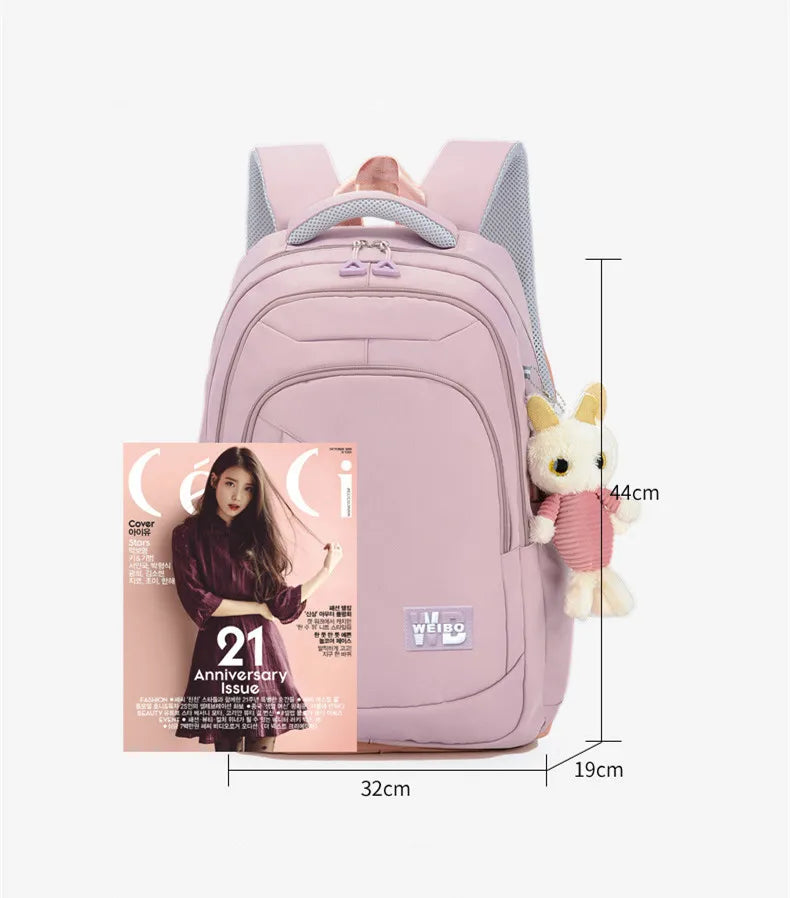Girl School Bag Backpack Back Pack For Teenager Women Children Female Pink Schoolbag Primary High Bagpack Class Teens Child Kids Beauty World Shop