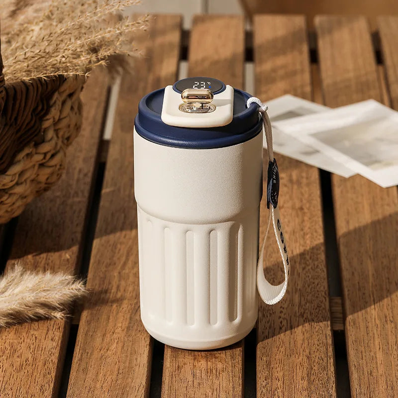 450ML Stainless Steel Thermo Water Bottle LED Temperature Display Coffee Cup Keep Cold and Heat Thermal Mug Travel Vacuum Flask Beauty World Shop