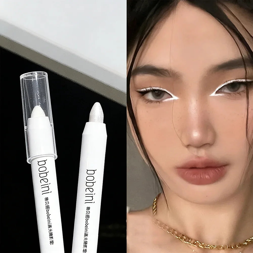 1pc Shimmering Highlight Stick, Glitter White Eyeshadow Pencil for Bright Eyes, Dazzling Effect Makeup Highlighter Beauty World Shop