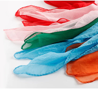New 70X70cm Simulation Silk Scarves Women's Versatile Small Square Solid Chiffon Scarf Gauze Scarf Party Gift Beauty World Shop