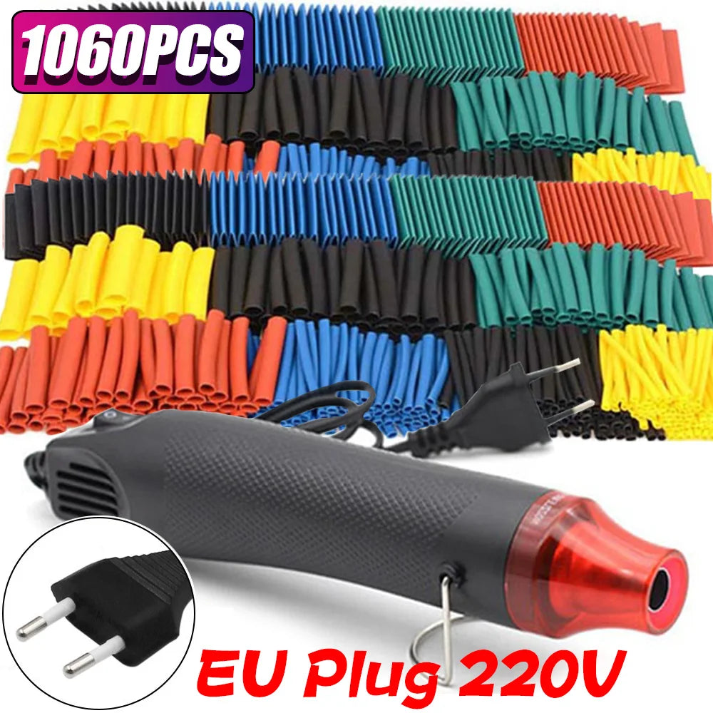 1060/530/127PCS Heat Shrink Tubing kit 2:1 Shrinkable Wire Shrinking Wrap Wire Connect Cover Cable Repair Protection Beauty World Shop