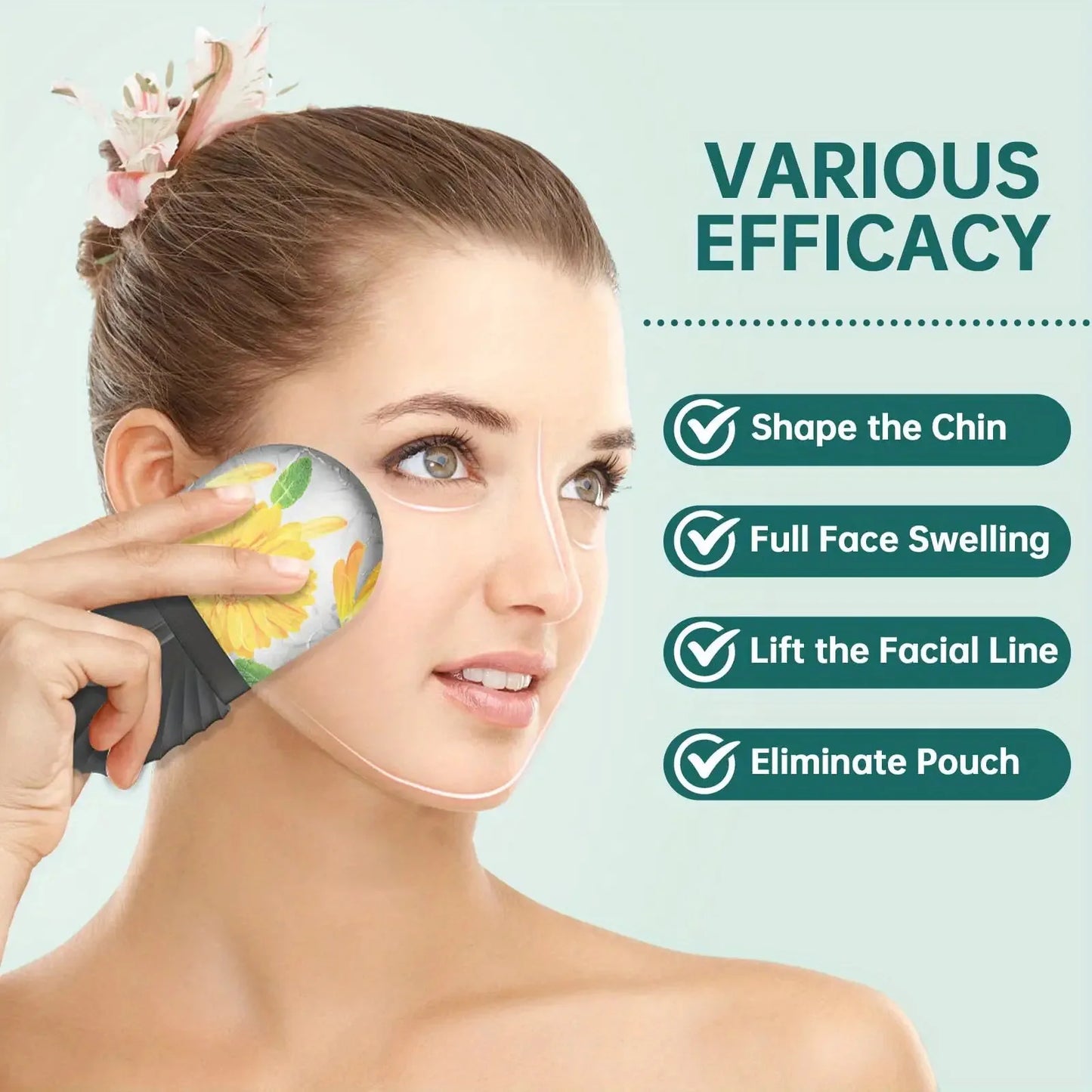 3-piece facial care set with cooling roller, facial roller and gua sha tools set. Perfect gift Beauty World Shop