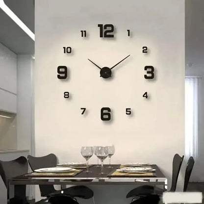 Digital Clock Wall Clock Living Room Large Garden Acrylic Mirror Sticker Decoration Decoration for Bedroom Decororation Clocks Beauty World Shop