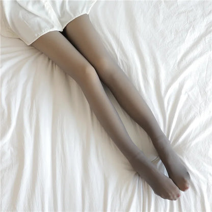 Women Thermal Leggings Winter Warm Sexy Elastic Translucent Pantyhose Female Fleece Thermal High Waist Slim Thicken Tight Pants Beauty World Shop