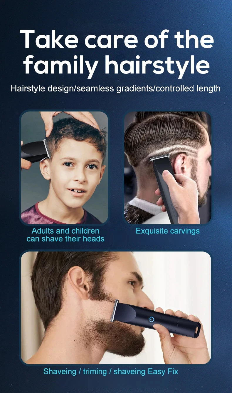 Design of adjustable cutter head with USB charging for electric hair clipper hair and beard trimming Beauty World Shop