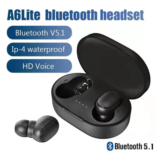 Original A6S TWS Headset Wireless Earphones Bluetooth Headphones Sport Stereo Fone Bluetooth Earbuds for Xiaomi Huawei iPhone Beauty Fashion