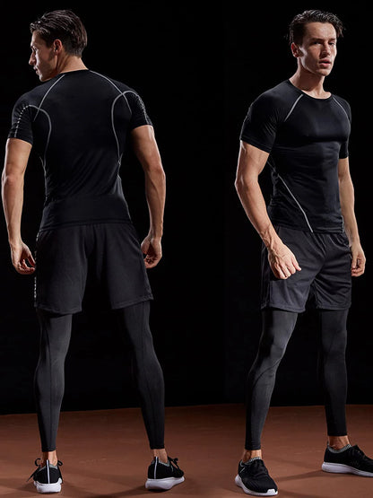 2026 Compression T Shirt Men Summer Sportswear Running T-shirt Elastic Quick Dry Sport Tops Tee Athletic Gym Workout Shirts Men Beauty World Shop