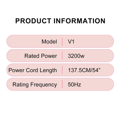 Salon 3200W Hair Dryer,Professional Ionic Hair Blow Dryer,High-speed Hair Dryer,Heat Protection Hairdryer,Hair Styling Hairdryer